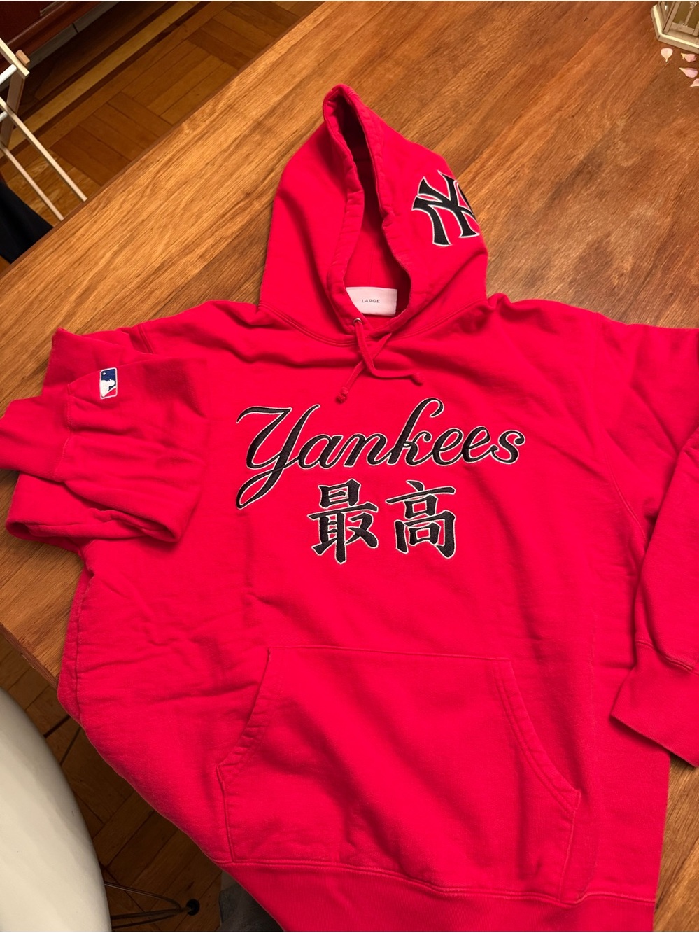 NY Yankees Supreme kanji hoodie